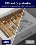 Kitsure Expandable Bamboo Silverware Organizer