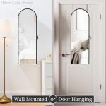 Gold Arch Mirror Jewelry Cabinet with Storage