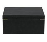 Black Faux Leather Decorative Storage Box