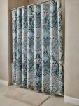 Boho Blue & Brown Shower Curtain for Modern Bathrooms