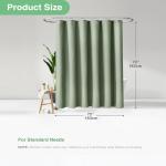 Dynamene Sage Green Waffle Shower Curtain Set
