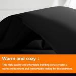 Queen Size 7-Piece Comforter Bedding Set in Black