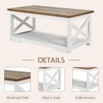 Rustic 3-Piece Farmhouse Living Room Table Set