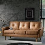 Weaxty 72'' Mid-Century Modern Brown Sofa