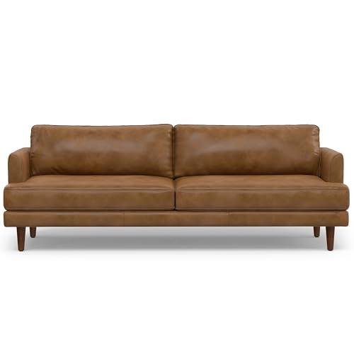 Livingston 90" Caramel Brown Leather Sofa