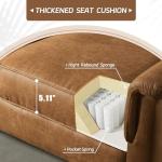 Weaxty 72'' Mid-Century Modern Brown Sofa