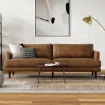 Livingston 90" Caramel Brown Leather Sofa