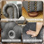 89" Chesterfield Leather Sofa for Modern Living