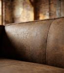 Mid Century Modern 3-Seater Faux Leather Sofa