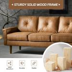 Weaxty 72'' Mid-Century Modern Brown Sofa