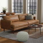 Livingston 90" Caramel Brown Leather Sofa