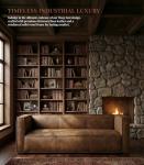 Mid Century Modern 3-Seater Faux Leather Sofa