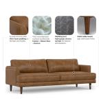 Livingston 90" Caramel Brown Leather Sofa