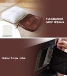 Kingfun Mid-Century Faux Leather 3-Seater Sofa