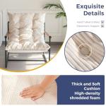 MAXYOYO Modern Accent Chair, Comfy Living Room Chair with Metal Frame Wooden Armrest, Upholstered Armchair with Soft Cushion for Bedroom Balcony Lounge Reading Room, Beige