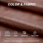 Hobestluk Giant Bean Bag Chair Lazy Floor Sofa, Memory Foam Fireside Sofa for Adults, Big Beanbag Faux Leather Armless Chair for Living Room Bedroom Dorm Office (Brown, Single)