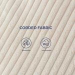 MAXYOYO Modern Accent Chair, Comfy Living Room Chair with Metal Frame Wooden Armrest, Upholstered Armchair with Soft Cushion for Bedroom Balcony Lounge Reading Room, Beige