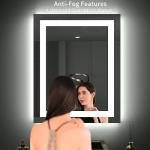 LED Backlit Bathroom Mirror 24"x30" with Anti-Fog