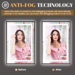 Dimmable LED Bathroom Mirror with Black Frame