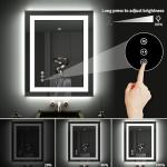 LED Backlit Bathroom Mirror 24"x30" with Anti-Fog