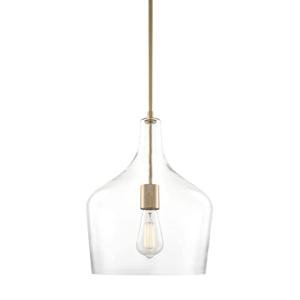 Kira Home Lucy 16" Brass Pendant Light