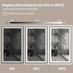 Amorho 24"x30" Backlit LED Bathroom Mirror