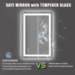 Amorho Dimmable LED Bathroom Mirror 24"x 36