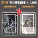 Dimmable LED Bathroom Mirror with Black Frame