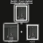 LED Backlit Bathroom Mirror 24"x30" with Anti-Fog