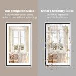 Amorho 60" LED Backlit Bathroom Mirror, Black Frame