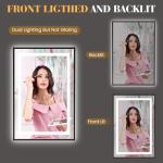 Dimmable LED Bathroom Mirror with Black Frame