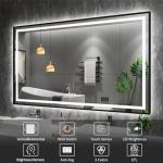 48" X 40" Black Frame LED Bathroom Mirror