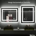 LED Backlit Bathroom Mirror 24"x30" with Anti-Fog