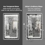 48" X 40" Black Frame LED Bathroom Mirror