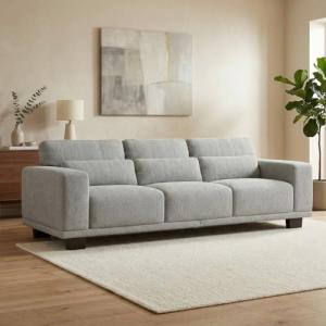 Marsail 89" Light Grey Modern 3-Seater Sofa