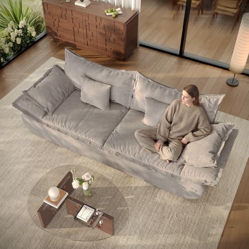 Vesgantti 86.6" Modern Cloud Couch in Light Grey