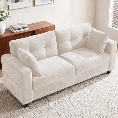 Modern 70" Loveseat Sofa with Charging Ports