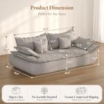 Vesgantti 86.6" Modern Cloud Couch in Light Grey