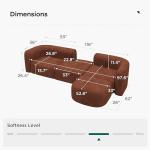 Tangerine Velvet Curved Back Modern Sofa