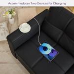 Mid-Century Modern 88" Faux Leather Sofa