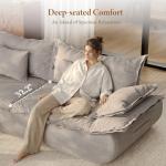 Vesgantti 86.6" Modern Cloud Couch in Light Grey
