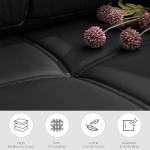 Mid-Century Modern 88" Faux Leather Sofa