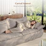 Vesgantti 86.6" Modern Cloud Couch in Light Grey