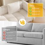 Modern Boucle Upholstered 3-Seater Sofa in White
