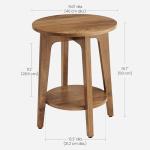 VASAGLE MAEZO 2-Tier Round Side Table