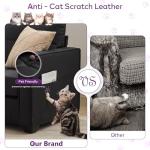 Mid-Century Modern 88" Faux Leather Sofa