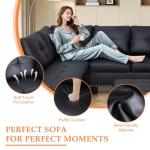 Modern 4-Seater Sectional Sofa with Chaise & Ottoman