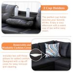 Modern 4-Seater Sectional Sofa with Chaise & Ottoman