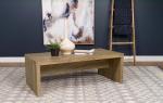 Modern Mango Wood Coffee Table with Side Panels