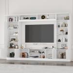 Romshine 114" Modern White Entertainment Center